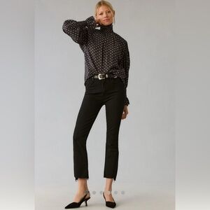 MOTHER The Insider Mid-Rise
Crop Step Fray Jeans
